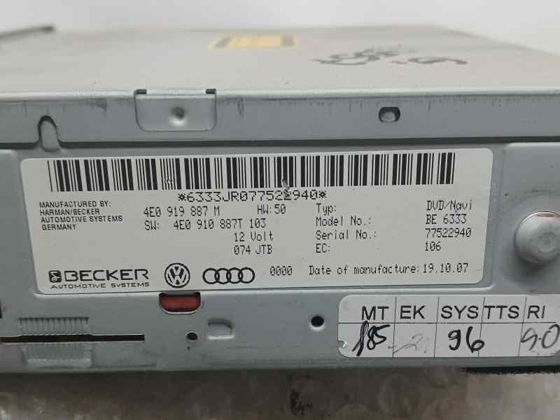 Recambio de sistema navegacion gps para audi a5 coupe (8t) 2.7 tdi referencia OEM IAM 4E0919887M 7752240 BECKER