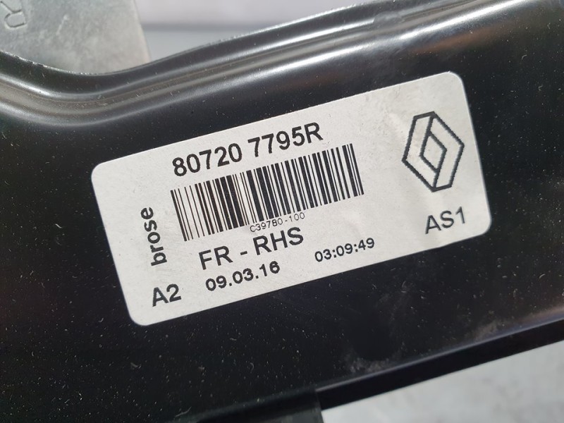 Recambio de elevalunas delantero derecho para renault kadjar zen referencia OEM IAM 807207795R  ELECTRICO 2 PINES