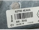 Recambio de elevalunas trasero derecho para renault kadjar zen referencia OEM IAM 827004EA0A  BROSE ELECTRICO 2 PINS