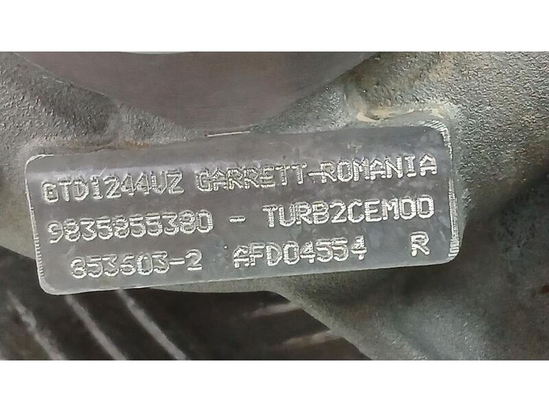 Recambio de turbocompresor para opel corsa f (p2jo) 1.5 (68) referencia OEM IAM 9835855380 GARRETT GTD1244VZ 8536032