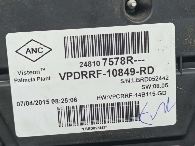 Recambio de cuadro instrumentos para renault captur zen referencia OEM IAM 248107578R VPDRRF10849RD 