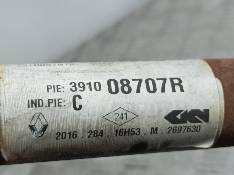 Recambio de transmision delantera derecha para renault megane iv 5 puertas referencia OEM IAM 391008707R  