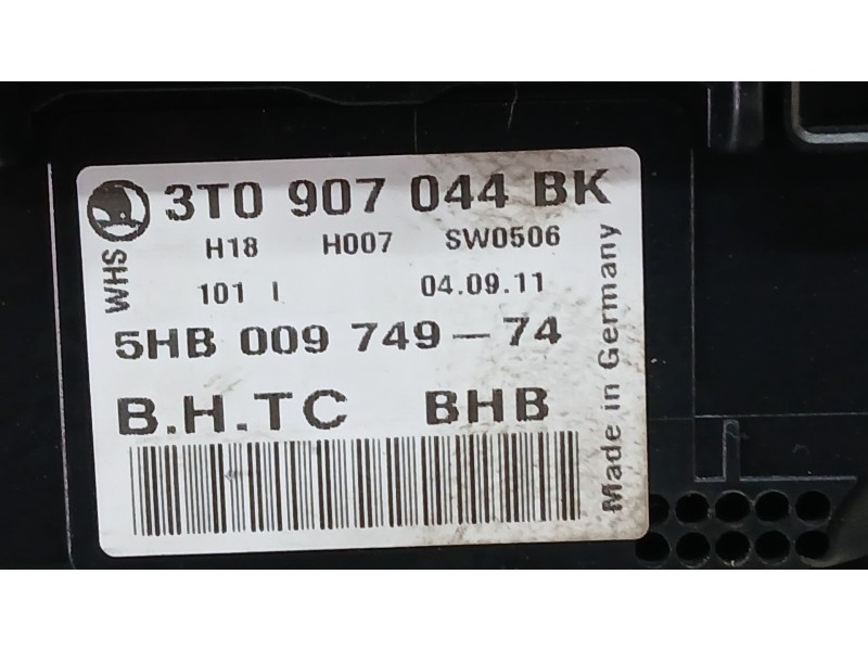 Recambio de mando climatizador para skoda octavia ii (1z3) 1.6 tdi referencia OEM IAM 3T0907044BK  5HB00974974