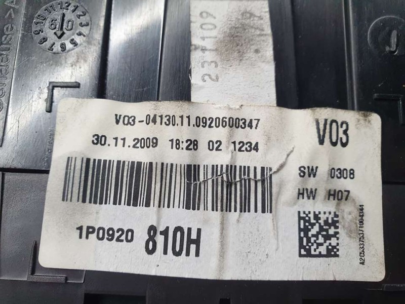 Recambio de cuadro instrumentos para seat leon (1p1) reference referencia OEM IAM 1P0920810H A2C53375371 VD0