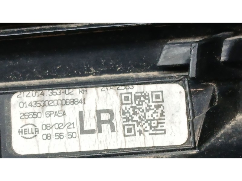 Recambio de piloto trasero derecho interior para nissan juke (f16_) 1.0 referencia OEM IAM 265506PA5A HELLA 