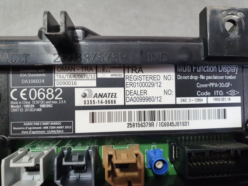 Recambio de sistema navegacion gps para renault captur zen referencia OEM IAM 259156379R 0355149666 ANATEL