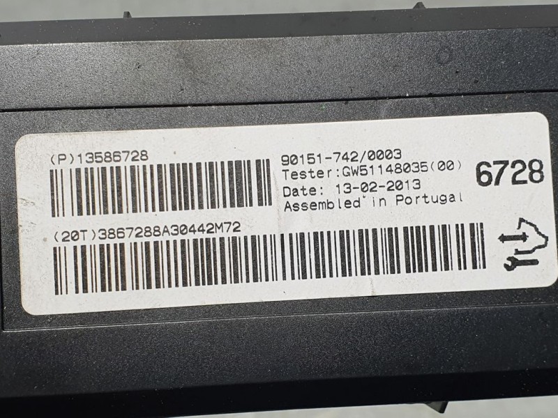 Recambio de modulo electronico para opel astra j lim. 4türig selection referencia OEM IAM 13586728 901517420003 