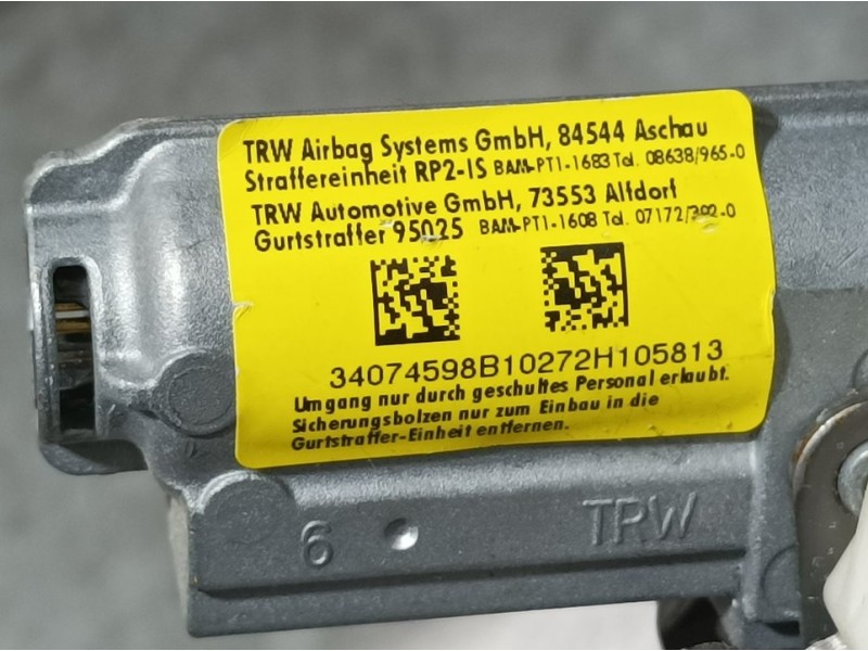 Recambio de pretensor airbag trasero izquierdo para mercedes-benz clase e (w212) familiar 220 cdi blueefficiency (212.202) refer
