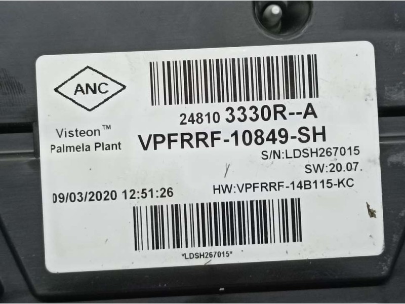Recambio de cuadro instrumentos para renault trafic furgón l1h1 2,9t referencia OEM IAM 248103330R VPFRRF10849SH 