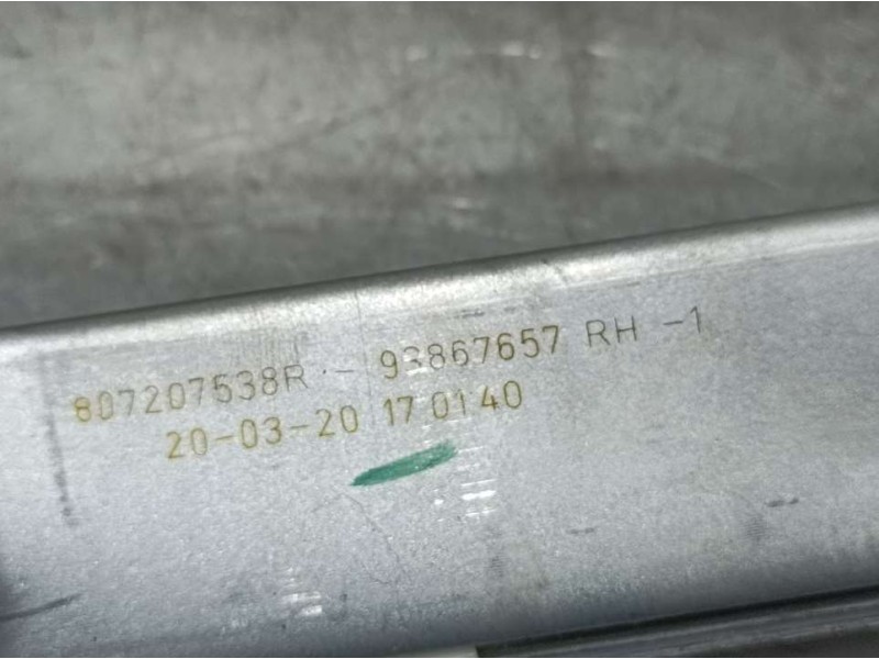 Recambio de elevalunas delantero derecho para renault trafic furgón l1h1 2,9t referencia OEM IAM 807207538R  ELECTRICO 2 PINS