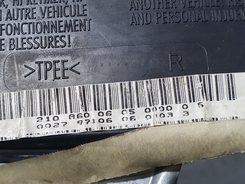 Recambio de airbag lateral delantero derecho para mercedes-benz clase e (w210) berlina diesel 300 turbodiesel (210.025) referenc