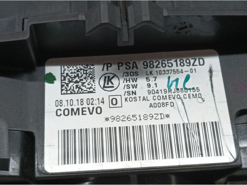 Recambio de com 2000 para citroën c3 feel referencia OEM IAM 98265189ZD 10337554 