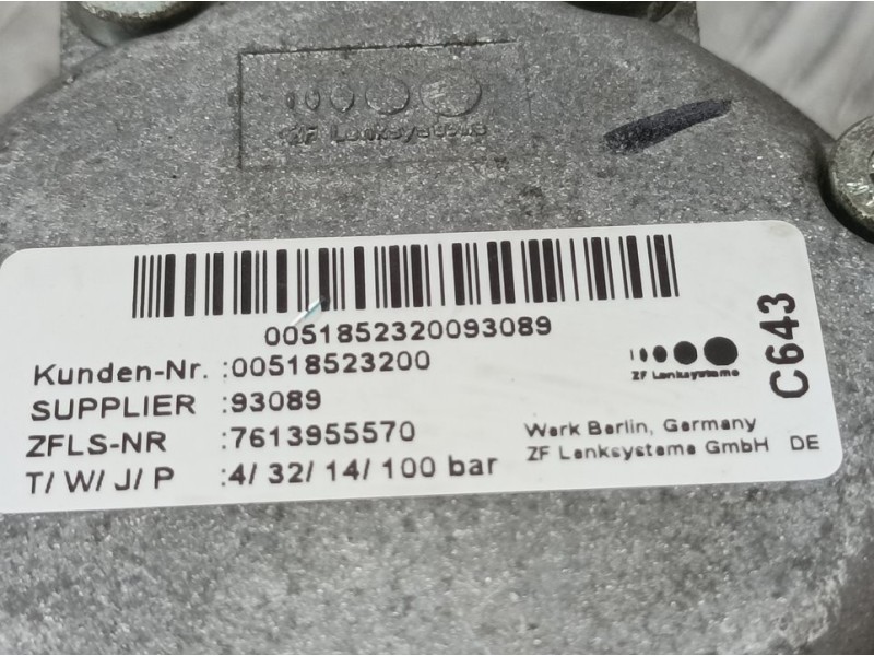 Recambio de bomba direccion para fiat doblo pop referencia OEM IAM 518523200 7613955570 ZF