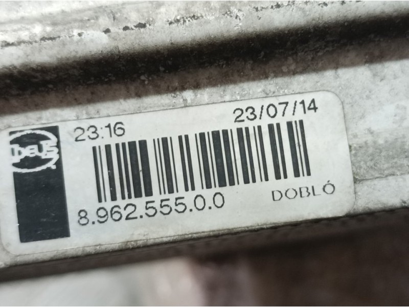 Recambio de intercooler para fiat doblo pop referencia OEM IAM 896255500  DEUS PATA ROTA