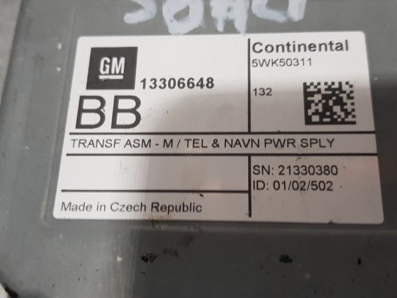 Recambio de modulo electronico para chevrolet aveo berlina hatchback ls referencia OEM IAM 13306648 5WK50311 CONTINENTAL