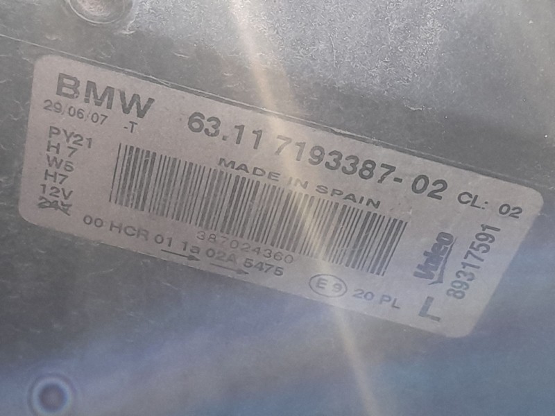 Recambio de faro izquierdo para bmw 1 (e81) 118 d referencia OEM IAM 63117193387  