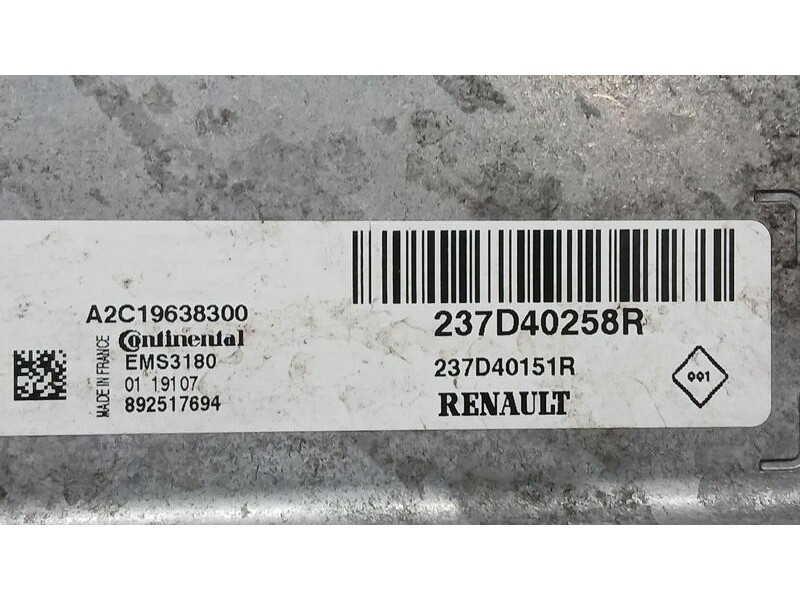 Recambio de centralita motor uce para renault kangoo express (fw0/1_) z.e. (fw0z, fw1z) referencia OEM IAM 237D40258R CONTINENTA