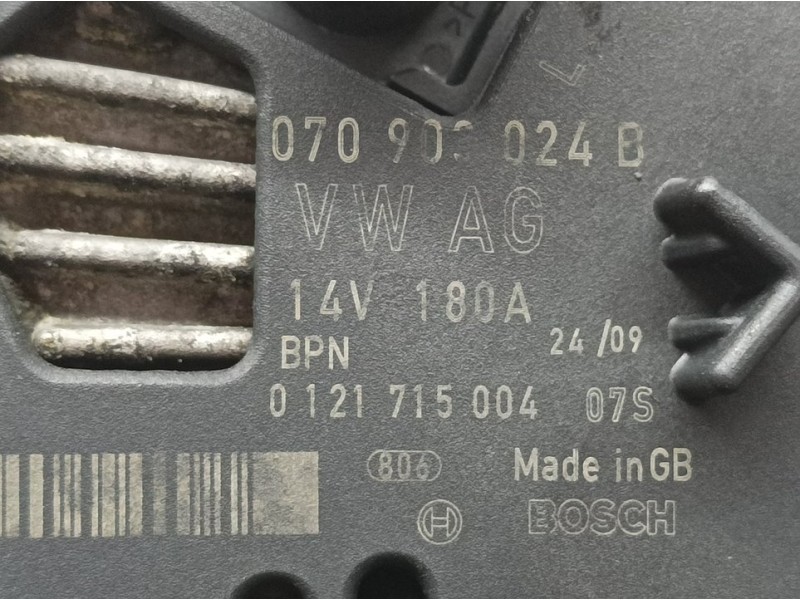 Recambio de alternador para volkswagen t5 transporter/furgoneta combi 4motion (batalla larga) referencia OEM IAM 070906024B 0121