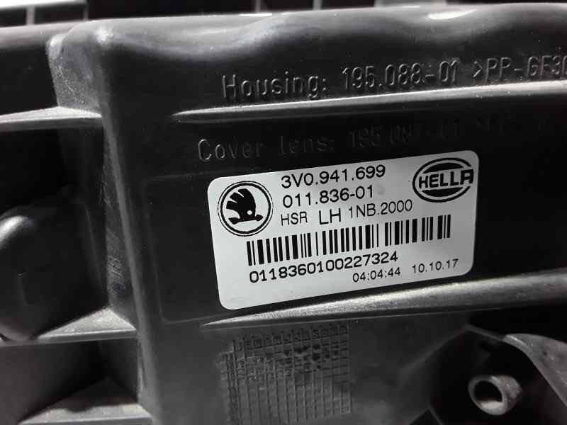 Recambio de faro antiniebla izquierdo para skoda superb (3v3) active referencia OEM IAM 3V0941699 01183601 HELLA