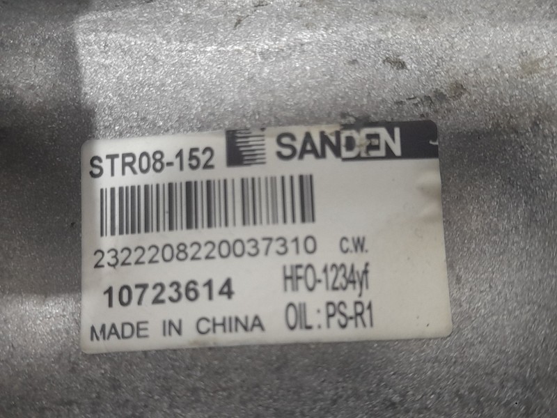 Recambio de compresor aire acondicionado para mg zs suv (azs1) 1.0 t-gdi referencia OEM IAM 10723614 STR08152 SANDEN
