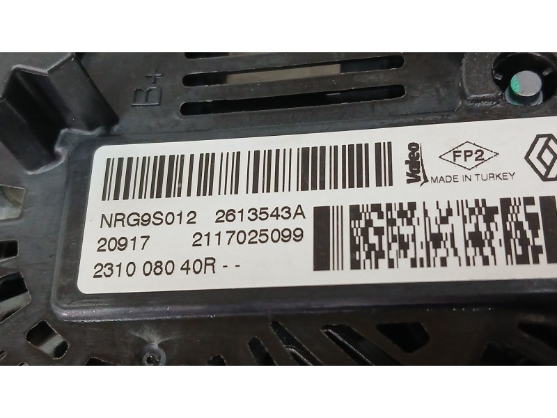 Recambio de alternador para renault megane iv hatchback (b9a/m/n_) 1.2 tce 130 (b9mr) referencia OEM IAM 2117025099 valeo 261654