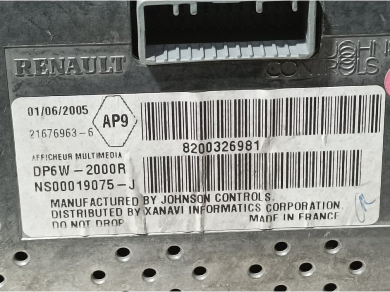Recambio de sistema navegacion gps para renault laguna ii grandtour (kg0) dynamique luxe referencia OEM IAM 8200326981 NS0001907
