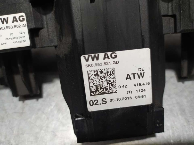 Recambio de mando luces y limpia para volkswagen caddy ocio trendline bmt referencia OEM IAM 5K0953521GD  