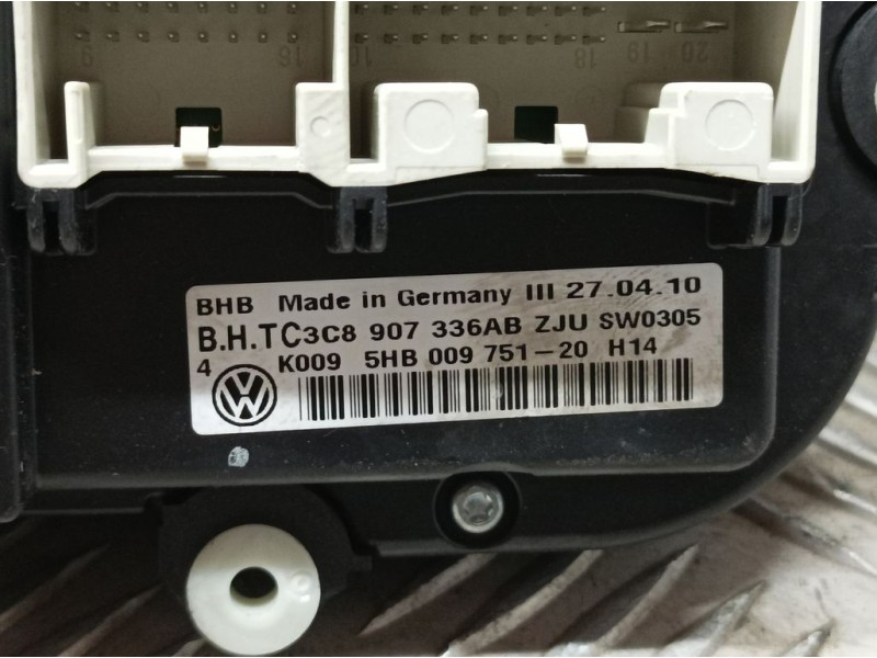 Recambio de mando climatizador para volkswagen golf vi (5k1) rabbit bluemotion referencia OEM IAM 3C8907336AB 5HB009751 