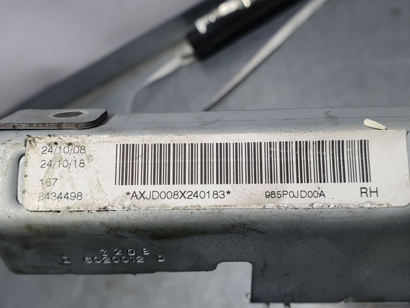 Recambio de airbag cortina delantero derecho para nissan qashqai (j10) tekna referencia OEM IAM 985P0JD00A  