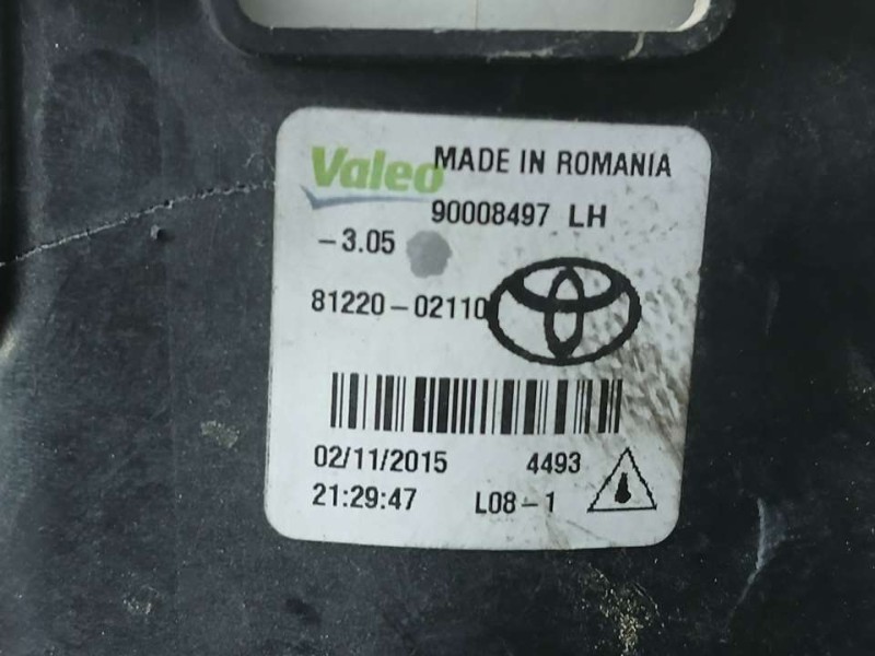 Recambio de faro antiniebla izquierdo para toyota auris active referencia OEM IAM 8122002110 90008497 VALEO