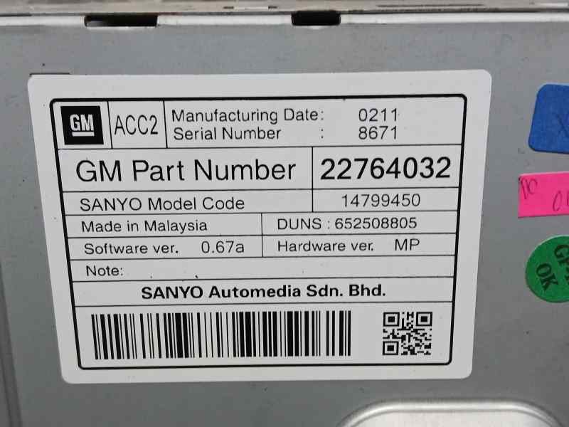 Recambio de sistema navegacion gps para opel astra j sports tourer sport referencia OEM IAM 22764032 14799450 SANYO