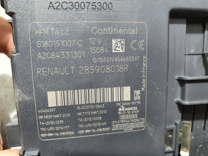 Recambio de conmutador de arranque para renault captur expression referencia OEM IAM 285908018R A2C84331301 CONTINENTAL