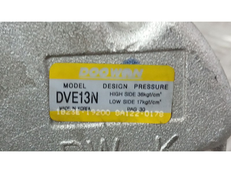 Recambio de compresor aire acondicionado para hyundai kona (os, ose, osi) 1.0 t-gdi referencia OEM IAM 97701J9100 DOOWAN DVE13N 