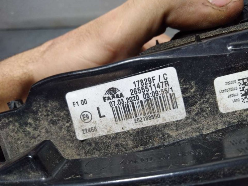 Recambio de piloto trasero izquierdo para renault clio v experience referencia OEM IAM 265551147R 17829F FARBA INTERIOR LED