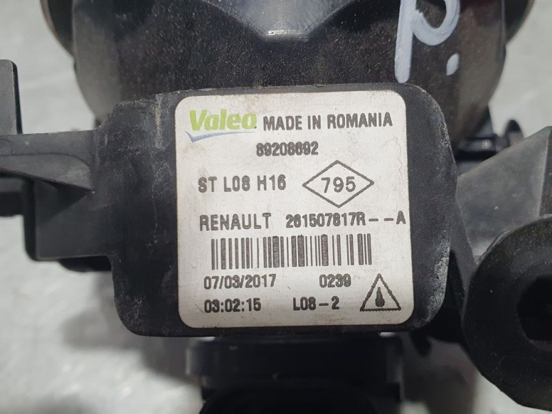 Recambio de faro antiniebla derecho para dacia lodgy ambiance referencia OEM IAM 261507817R 89208692 VALEO