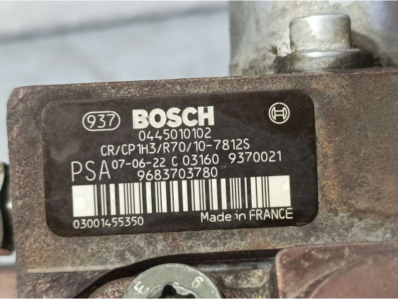 Recambio de bomba alta presion para mazda 3 lim. (bl) 1.6 cd diesel cat referencia OEM IAM 9683703780 0445010102 BOSCH