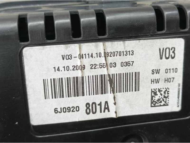 Recambio de cuadro instrumentos para seat ibiza (6j5) reference referencia OEM IAM 6J0920801A A2C53349080 VDO