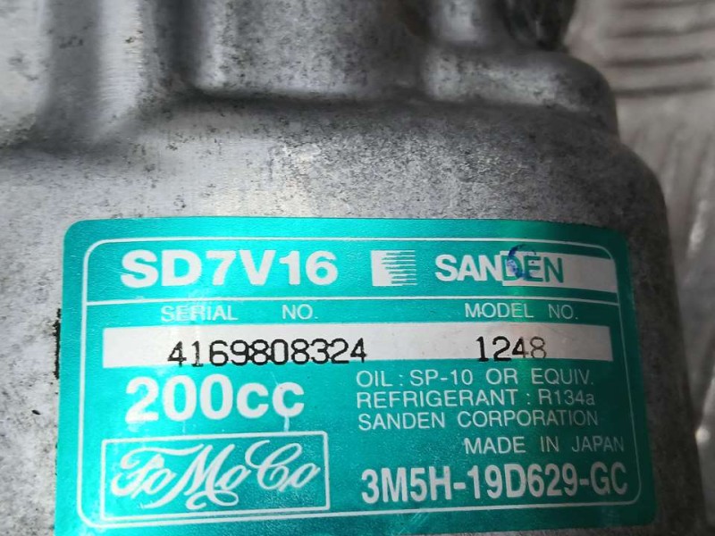 Recambio de compresor aire acondicionado para ford focus c-max (cap) ambiente (d) referencia OEM IAM 3M5H19D629GC SD7V16 SANDEN