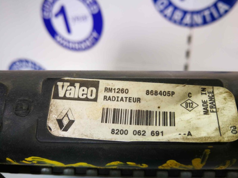 Recambio de radiador agua para renault scenic (ja..) 1.9 dci diesel cat referencia OEM IAM 8200062691 RM1260 VALEO
