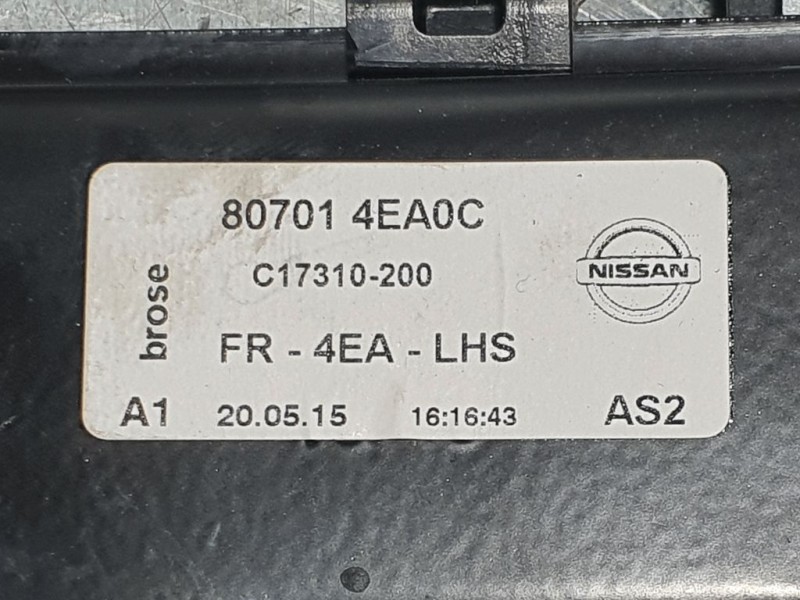 Recambio de elevalunas delantero izquierdo para nissan qashqai (j11) n-tec referencia OEM IAM 807014EA0C  ELECTRICO 6 PINS