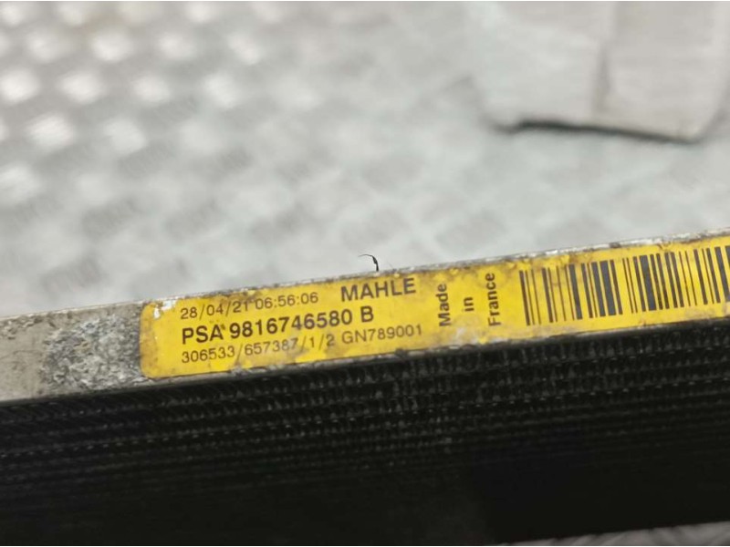 Recambio de condensador / radiador aire acondicionado para citroën jumpy furgon control m referencia OEM IAM 9816746580B 306533 