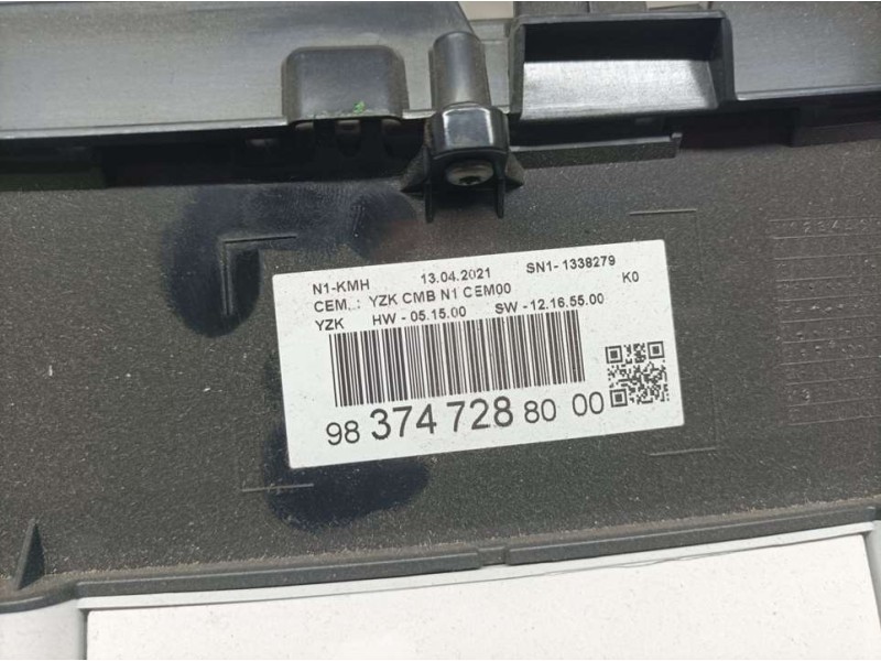 Recambio de cuadro instrumentos para citroën jumpy furgon control m referencia OEM IAM 9837472880  