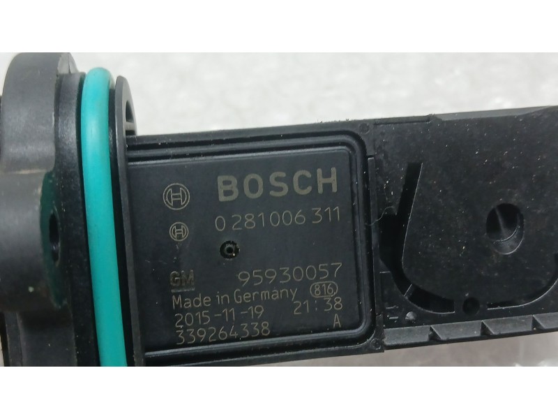 Recambio de caudalimetro para opel mokka / mokka x (j13) 1.6 cdti (_76) referencia OEM IAM 95930057 BOSCH 0281006311