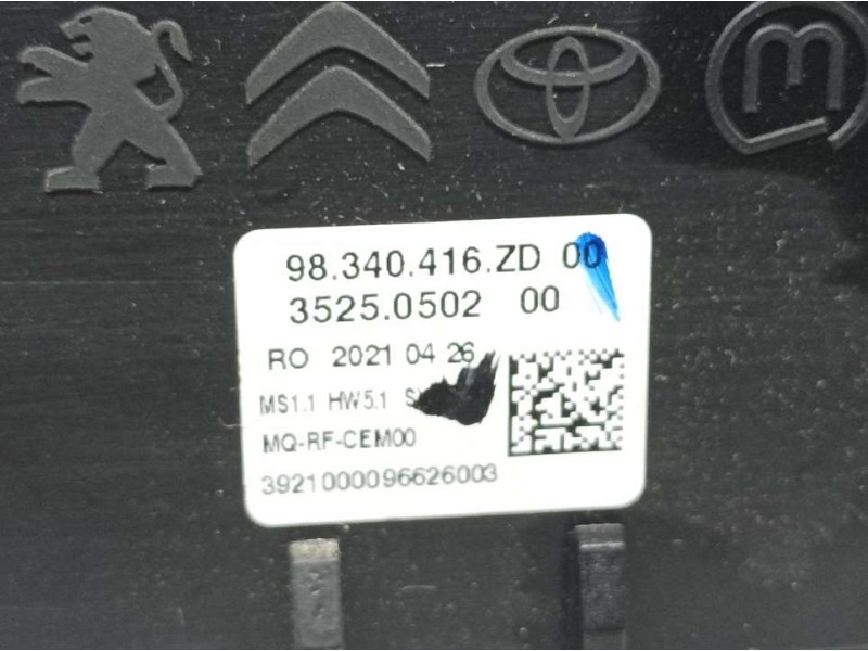 Recambio de mando calefaccion / aire acondicionado para citroën jumpy furgon control m referencia OEM IAM 98340416ZD  