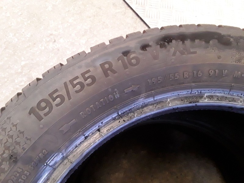 Recambio de neumatico pareja para neumaticos reutilizados - referencia OEM IAM 195551691H CONTINENTAL 195/55/16/91H