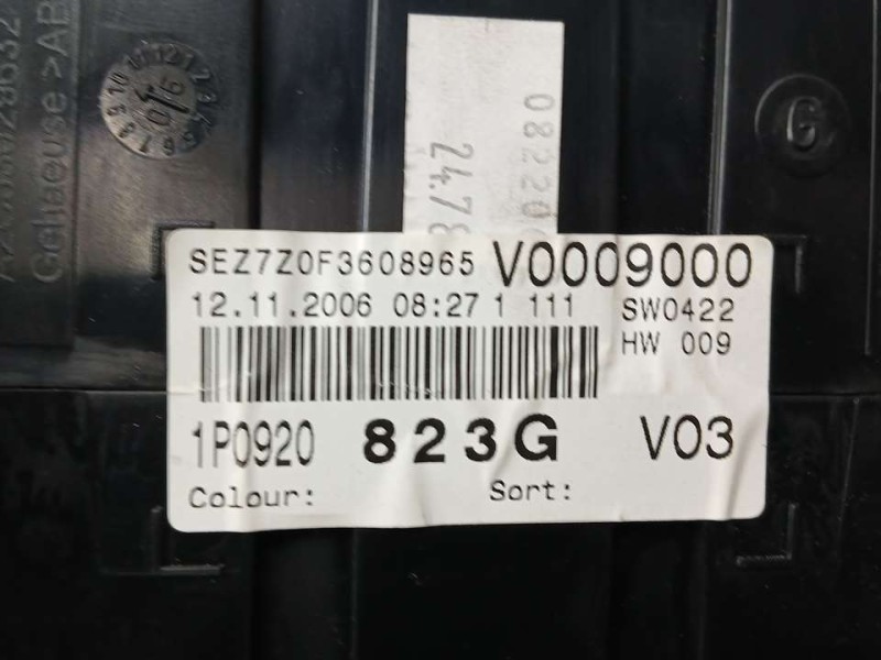 Recambio de cuadro instrumentos para seat leon (1p1) stylance / style referencia OEM IAM 1P0920823G 110080280027 SIEMENS VDO