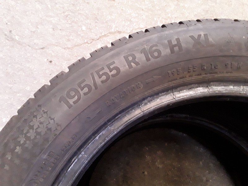 Recambio de neumatico pareja para neumaticos reutilizados - referencia OEM IAM 195551691H CONTINENTAL 195/55/16/91H