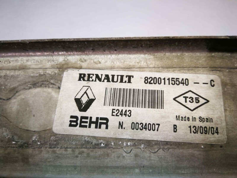 Recambio de intercooler para renault scenic ii 1.9 dci diesel referencia OEM IAM 820015540  