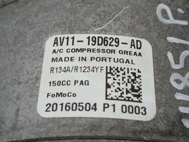 Recambio de compresor aire acondicionado para ford fiesta (ccn) trend referencia OEM IAM AV1119D629AD 20160504 