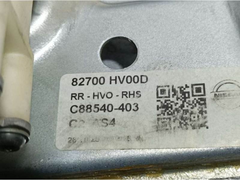 Recambio de elevalunas trasero derecho para nissan qashqai (j11) acenta referencia OEM IAM 82700HV00D C88540403 ELECTRICO 6 PINS